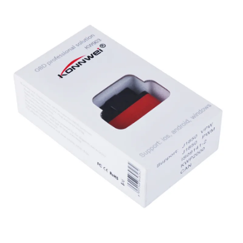 KONNWEI KW903 icar2 elm327 Bluetooth 3,0 автомобильный OBD2 OBDII автомобильный диагностический инструмент elm 327 адаптер BT работает на Android