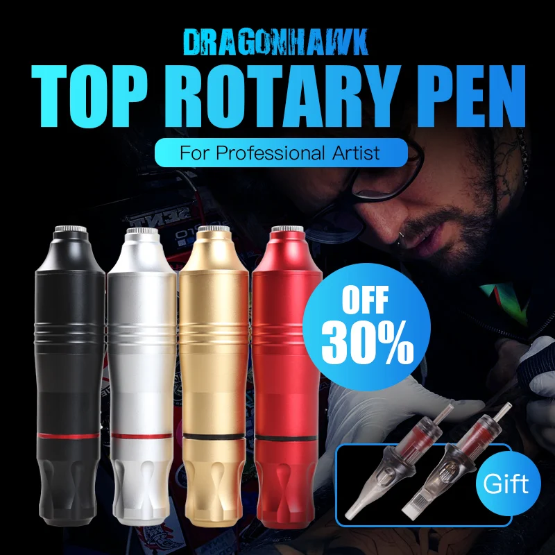 Dragonhawk Tattoo Rotary Pen Machine Powerful Motor Make Up Brand Guns