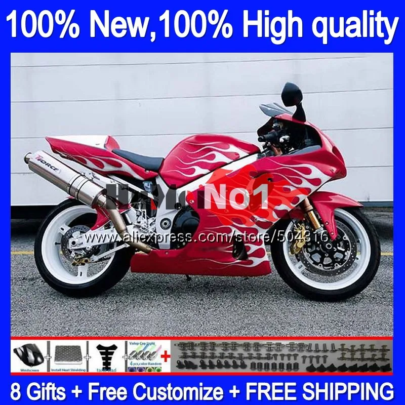 No. 1 Корпус для SUZUKI GSX-R1000 GSXR1000 1000CC 2000 2001 2002 19MC. 151 Красный& пламя GSXR-1000 K2 GSX R1000 GSXR 1000 00 01 02 обтекателя - Цвет: No. 1
