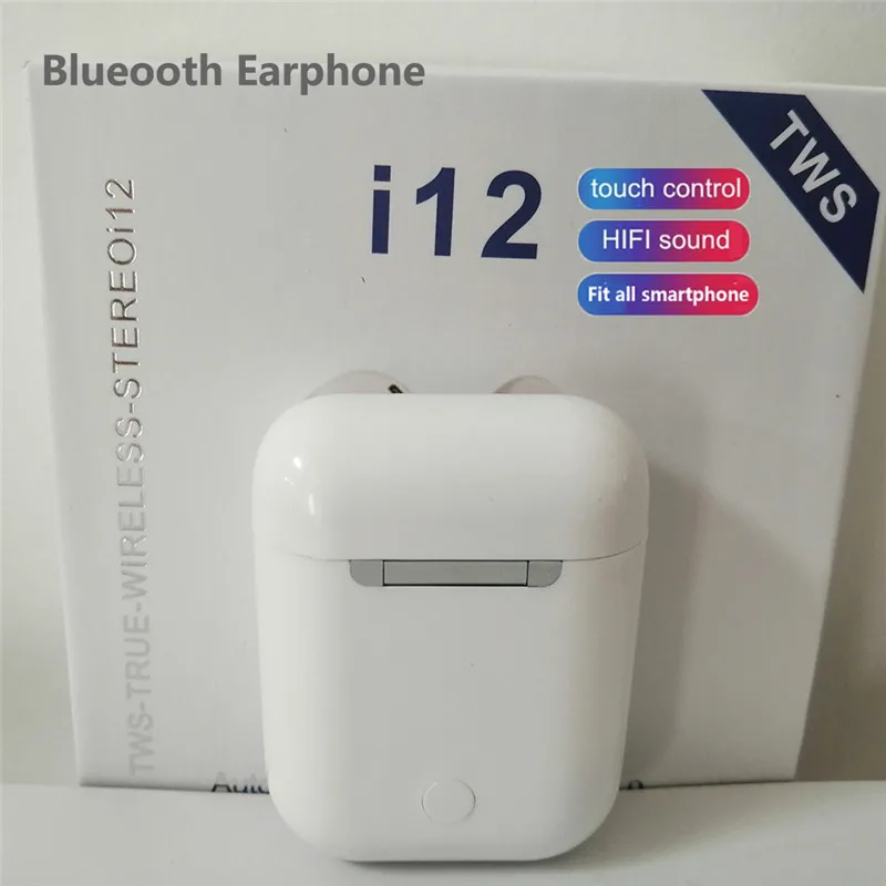 

i12 TWS Earbud Headset Bluetooth 5.0 3D Bass Earphone 1:1 Replica Pop Up with Charging Box Fone De Ouvido With Mic