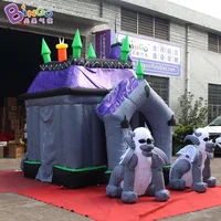 5*4* 4.2m Halloween digital-painted inflatable haunted house/customized Halloween decorated ghost house inflatable toys 2