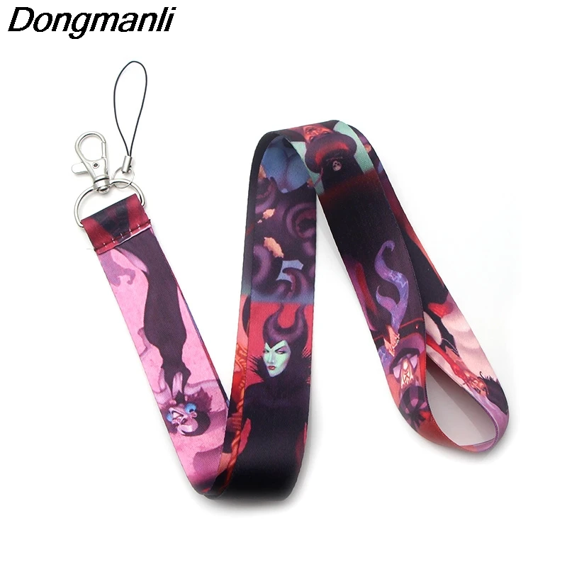 PC202 Maleficent брелок Lanyards держатель удостоверения личности ID карта Пропуск Тренажерный зал мобильный телефон USB бейдж ключ держатель