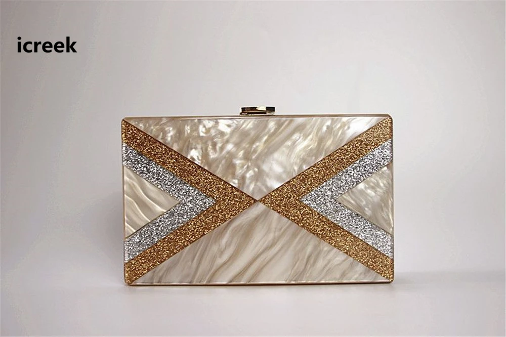 Lady messenger bags brand wallet elegant stylish sequins patchwork shoulder bag casual Geometric evening bag mini Vintage Clutch