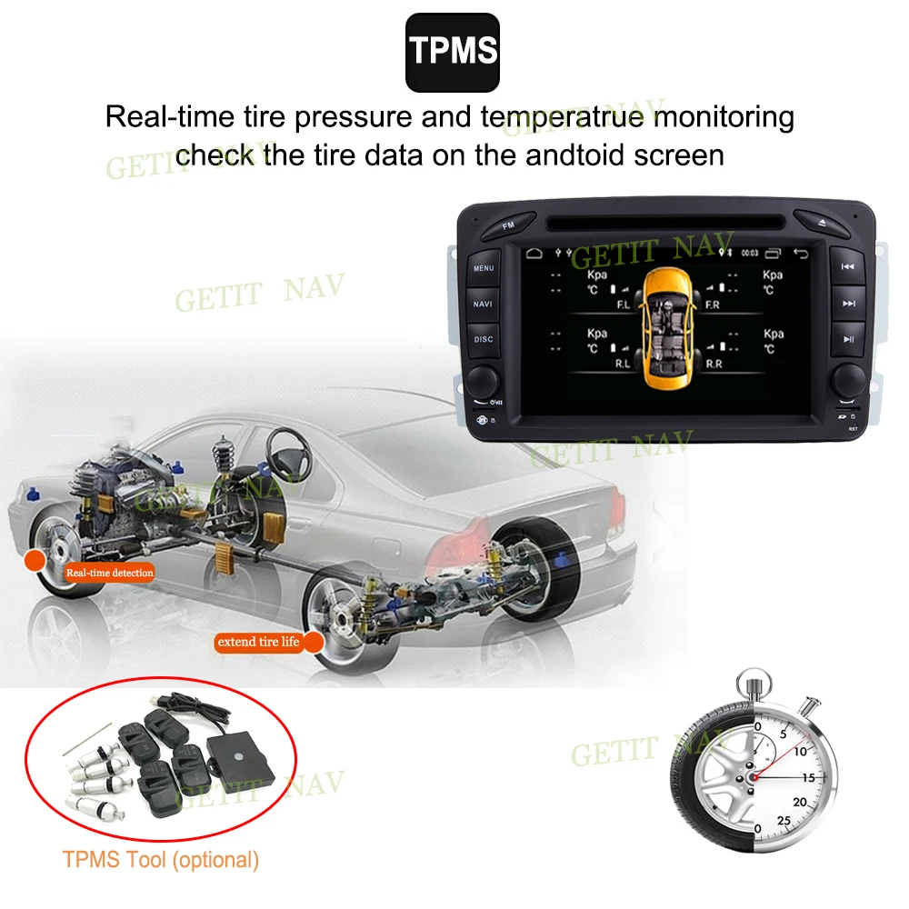 Perfect DSP IPS Android 9 Car DVD Radio player For Mercedes Benz E-W210 CLK W209 C-Class W203 W463 W208 Vaneo Vito GPS stereo BT WIFI 5