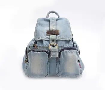 

2020Spring New European and American Tide Brand Denim Bag Female Bag Korean Small Backpack Shoulder Bag Leisure Bag