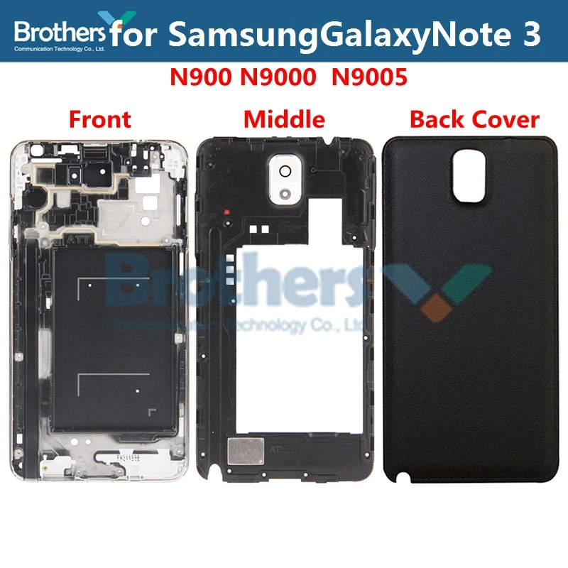 Передняя рамка для samsung Galaxy Note 3 средняя рамка Середина Рамка N900 N9000 N9005 корпус батареи задняя крышка Держатель экрана Топ