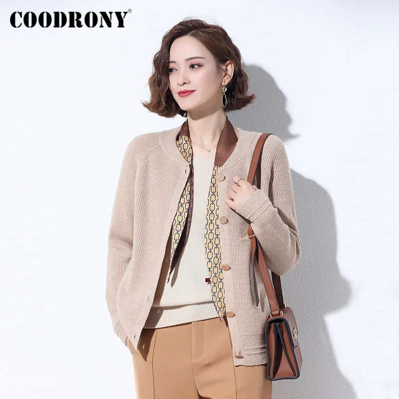 COODRONY Brand Autumn Winter Office Casual Raglan Sleeve Cardigans Women 2020 Streetwear Elegant Warm Slim Sweaters Female W1092