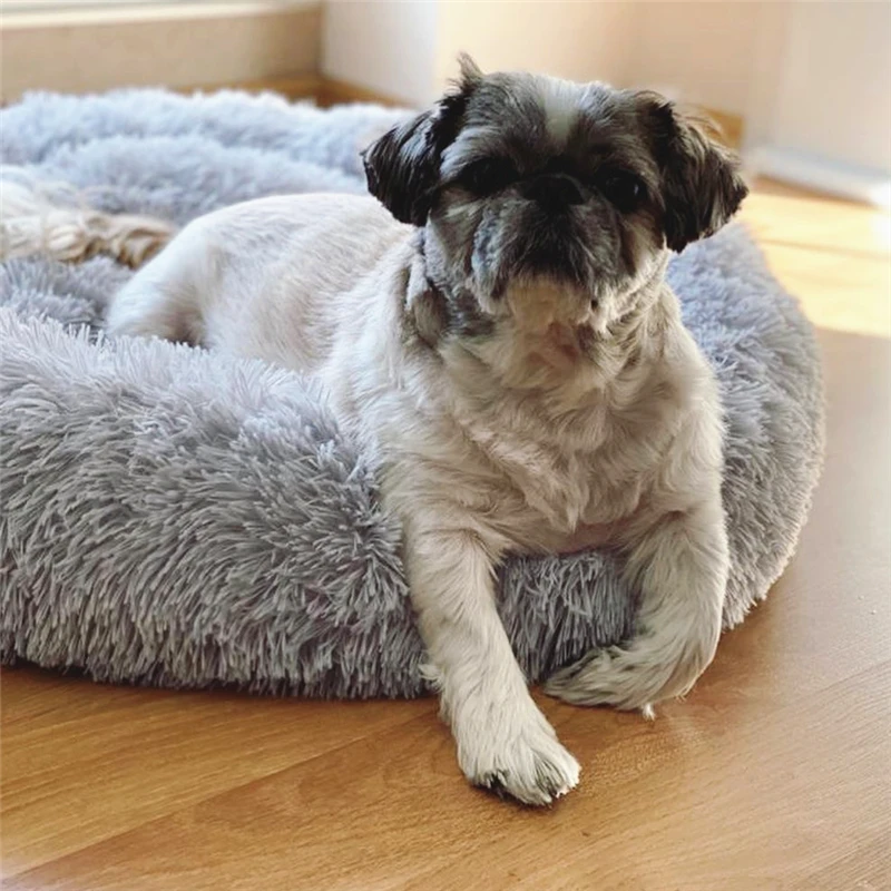 Long Plush Super Soft Dog Bed Pet Kennel Round Sleeping Bag Lounger Cat House Winter Warm Sofa Basket for Small Medium Large Dog Long Plush Super Soft Dog Bed Pet Kennel Round Sleeping Bag Lounger Cat House Winter Warm Sofa Basket for Small Medium Large Dog