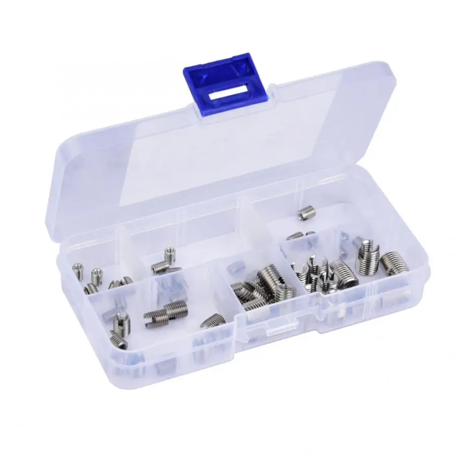 

60pcs 302 Type Stainless Wire Sleeve Insert Carbon Steel Self-tapping Screw Thread Inserts Accessories Wear-resistance