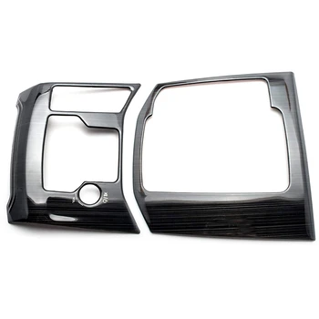 

2Pcs Stainless Steel Car Gear Shift Knob Console Panel Trim Frame Cover For Mazda CX-5 CX5 2017 2018