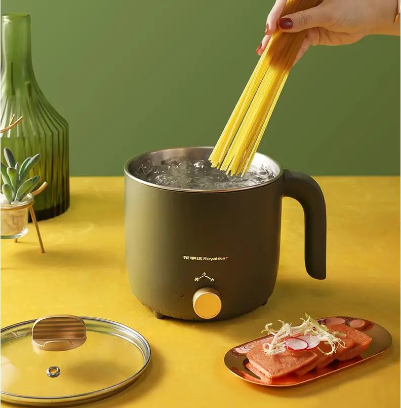 220V 1.5L Household Mini Electric Cooking Machine Portable Hot Pot Multifunctional Rice Cooker 2 Gear Control 2