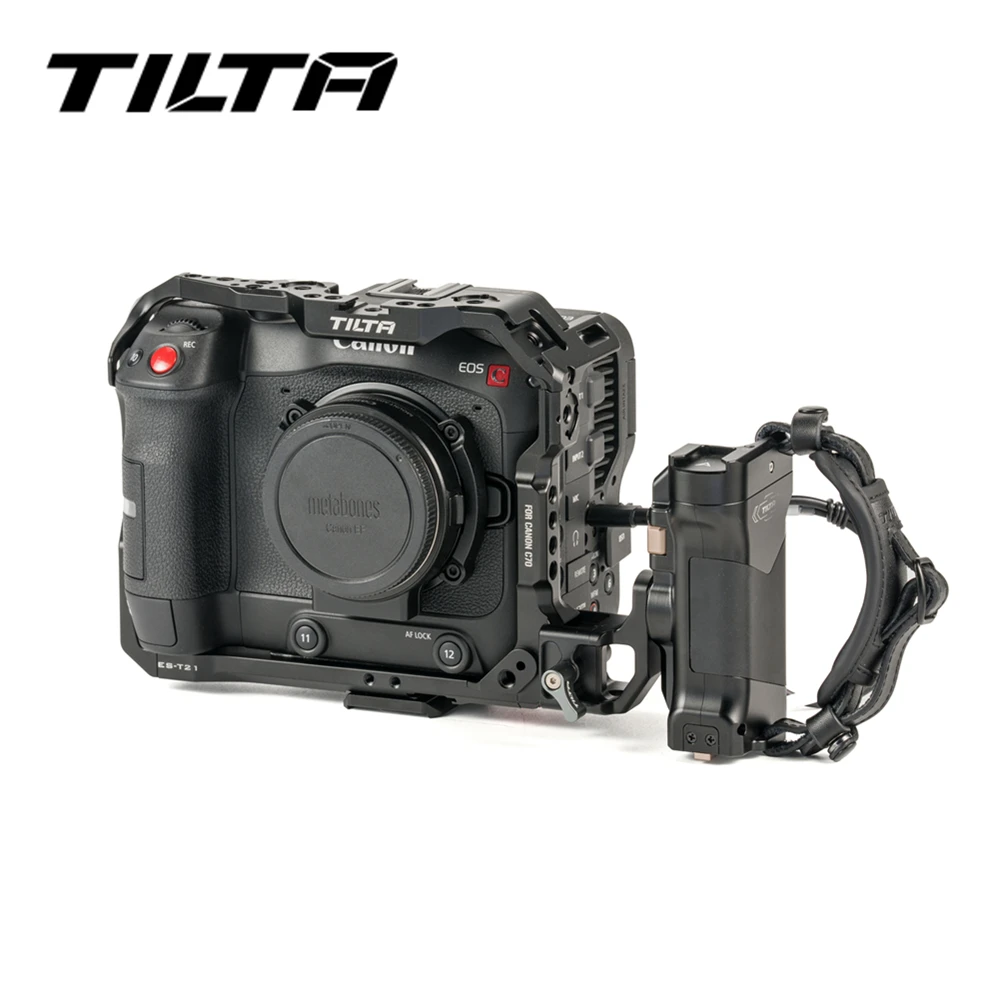 Tilta Canon C70 Macchina Fotografica Della Gabbia Armatura Ta-T12-B-B Per Canon C70 Macchina Fotografica Dslr Rig Kit 15Mm Piastra Di Base Maniglia La