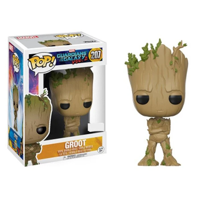 Funko поп стражи Галактики фигурка Модель ПВХ figuas ракета Грут Фигурки игрушки подарки - Цвет: with box 207