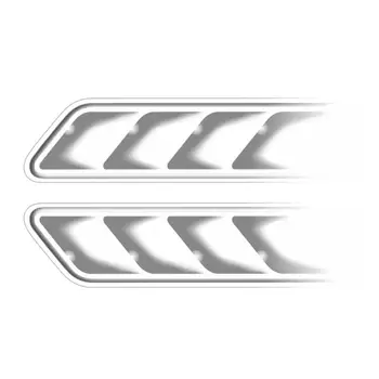 

Durable Car Stickers Multi-function 1 Pair Car Stickers Decorative Air Flow Intake Vent Hood Fender Styling Decals