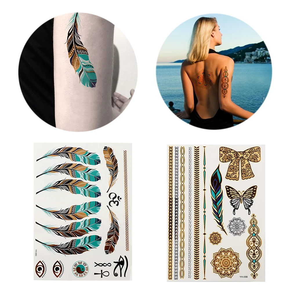 1Sheet 15*21cm Fashion Waterproof Body Art Party Supplies Non Toxic