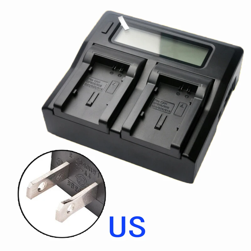 Быстрое быстрое двойное зарядное устройство для камеры Canon BP828 BP827 BP819D BP808 BP820