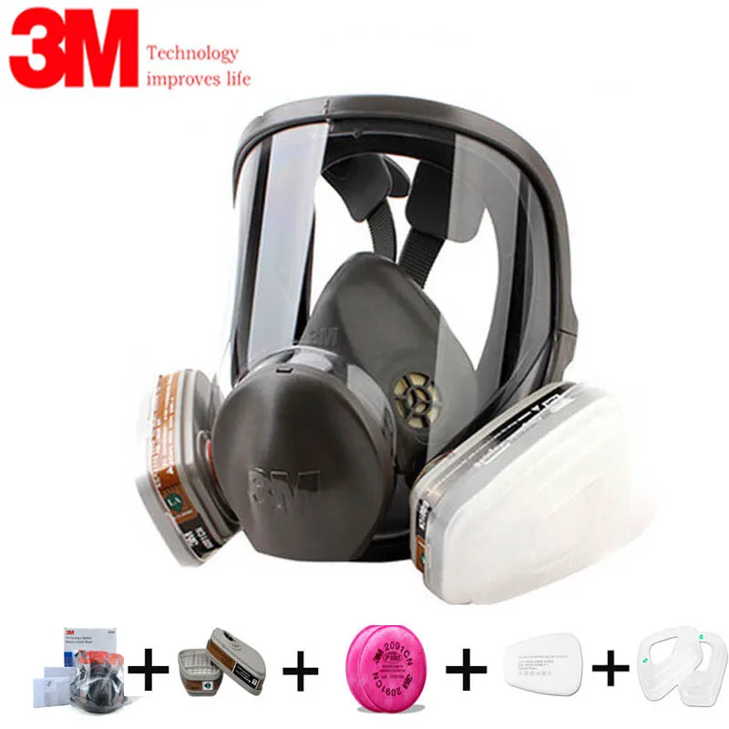 

Authentic 7/9/17In1 3M 6800 Painting Spray Gas Mask Organic Vapors Safety Respirator Full Facepiece Protection Respirator