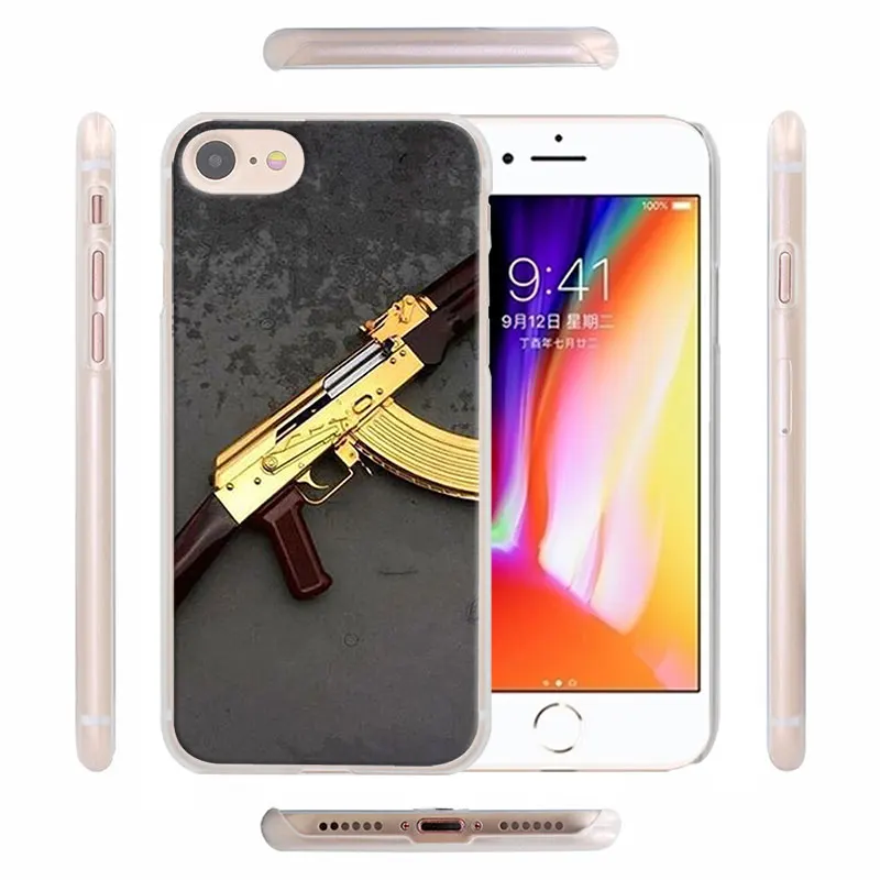 AK47 пистолет пули телефонные чехлы для Apple iPhone 11 Pro Max X XR XS MAX 7 8 6 6s Plus 5 5S жесткий чехол