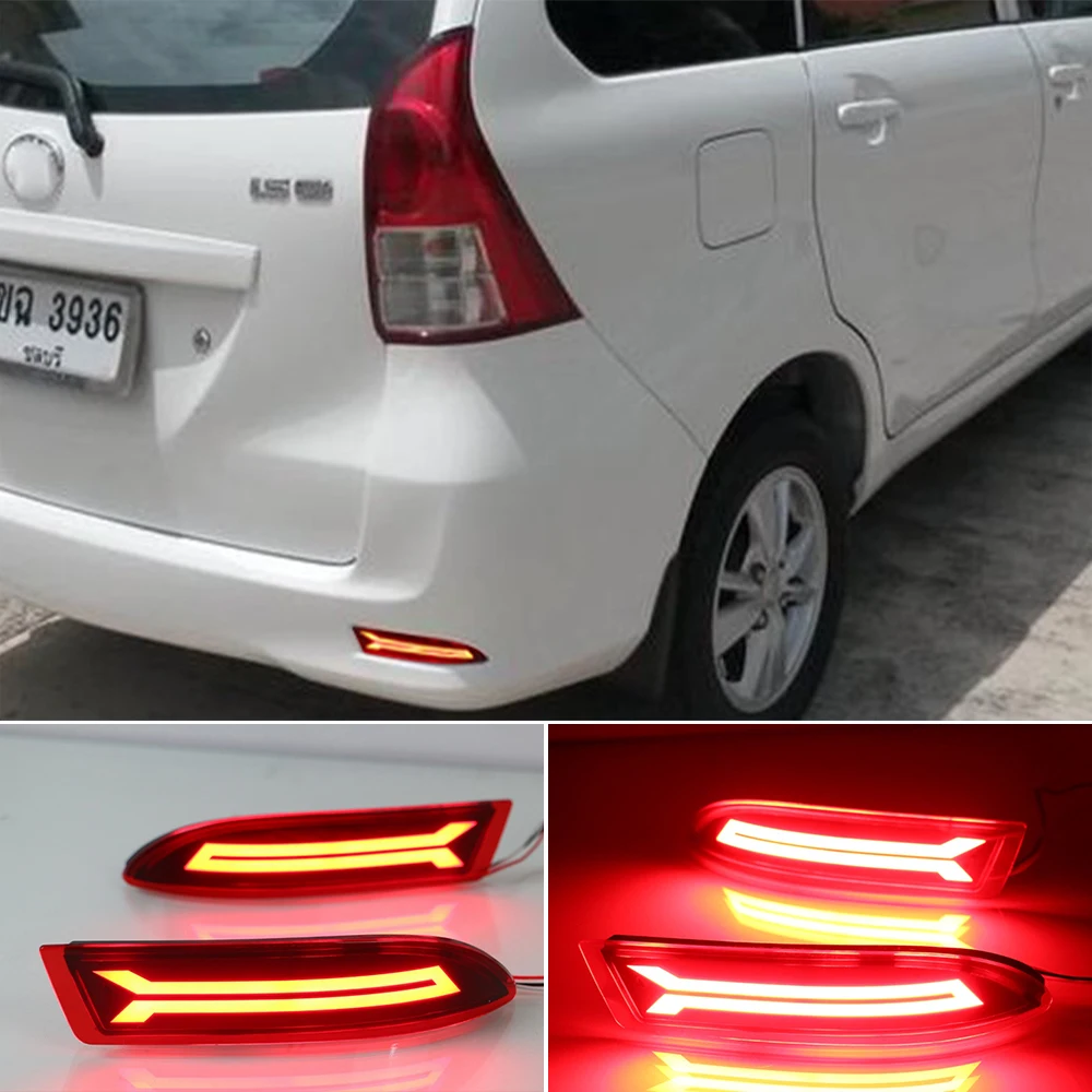 2pcs Mobil Reflektor Untuk Toyota Avanza 2015 2016 2017 Led Lampu Kabut Belakang Rem Lampu Bumper Cahaya Auto Bulb Dekorasi Lampu Light For Tail Lightlight Brake Aliexpress