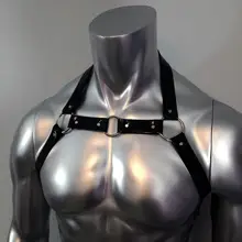 Для мужчин Wetlook Клубная одежда Мужской панк готический жгут БДСМ Связывание Топ костюм кожа производство ремни уличные танцы в клетку аксессуары