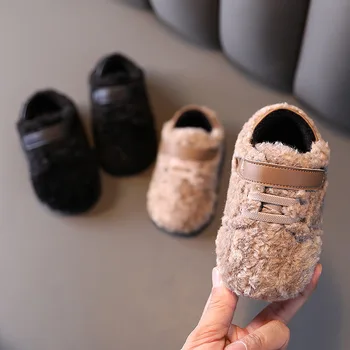 

2020 New Style for Autumn Winter Baby Girls Wool Boots Children's Cotton-Padded Shoes Kids Booties