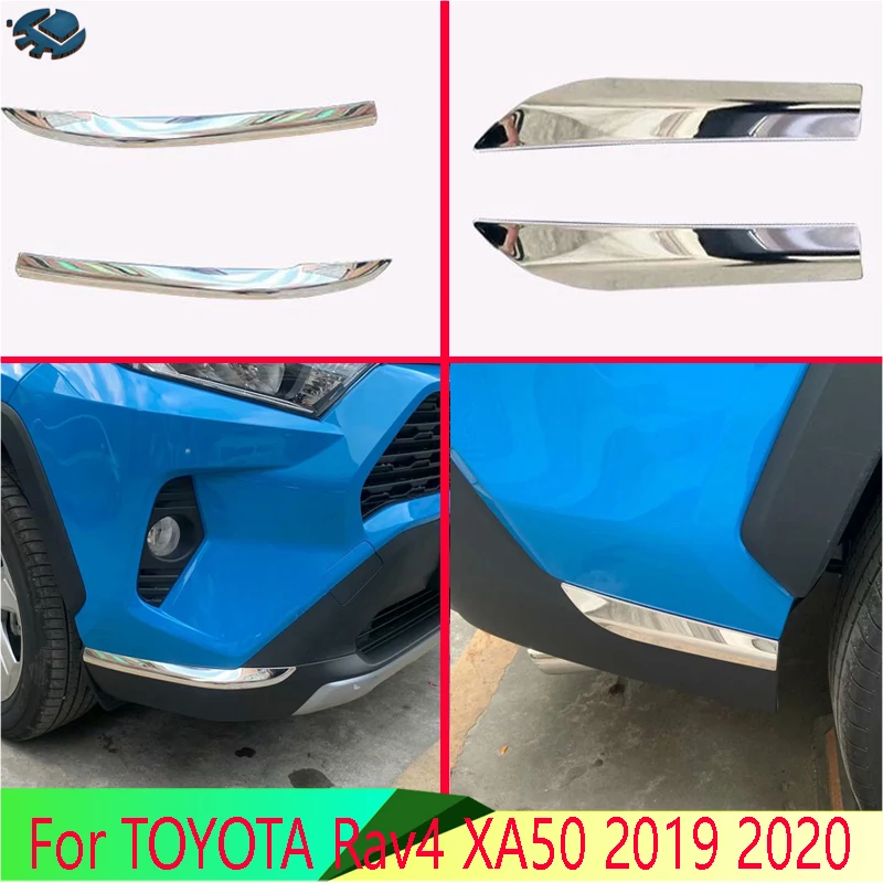 Для TOYOTA Rav4 XA50 2019 2020 автомобильные аксессуары нержавеющая сталь Передний Задний