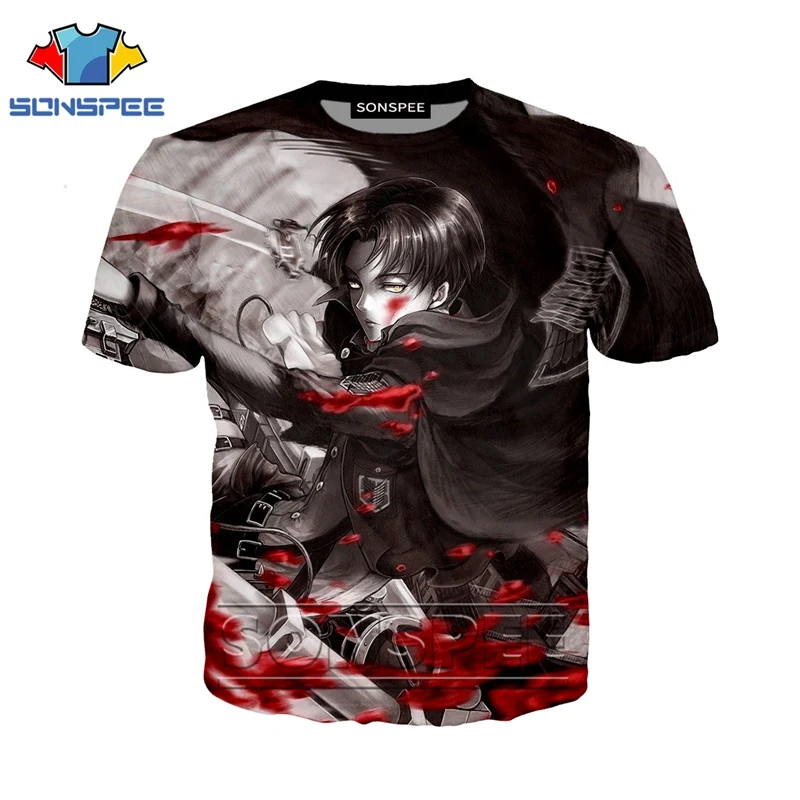 Аниме 3d принт футболка уличная Атака Титанов Человек-паук dj для мужчин и женщин модная футболка Harajuku Детские рубашки homme футболка A117 - Цвет: 16