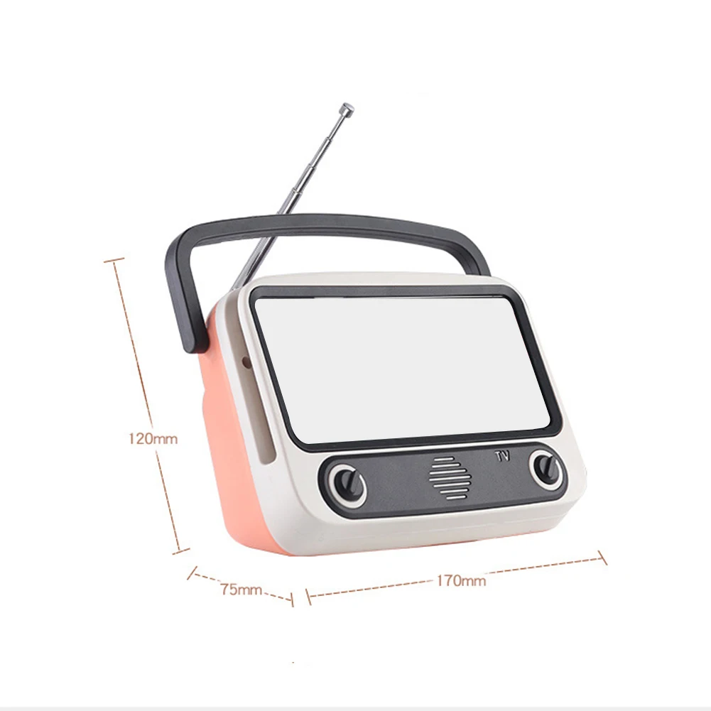 Смотрите фильмы Bluetooth Динамик музыкальный плеер форма TV держатель для телефона в стиле ретро мини Перезаряжаемые Портативный стерео аудио практичный Беспроводной