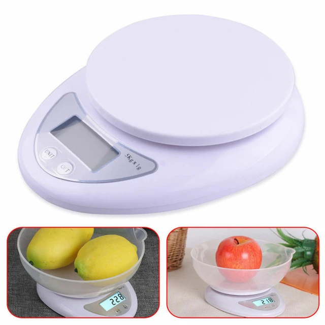 5kg/1g Household Kitchen Digital Scale With Glass Tray Lcd 2xaaa Battery Food  Baking Cake Cookies Dessert Diy Weight Measurement - Kitchen Scales -  AliExpress