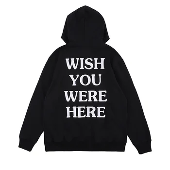 

20SS I WISH YOU WERE HERE Print Sweatshirt Men and Women Harajuku Streetwear Hoodies Stranger Things Hip Hop Oversize Hoody