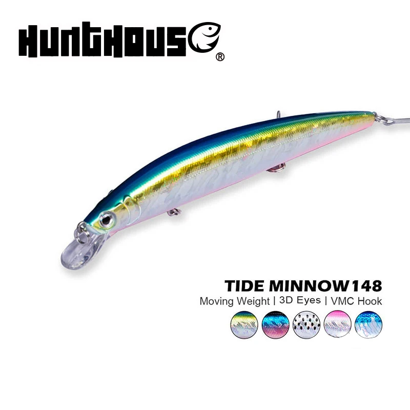 

Hunt house fishing lure tide slim minnow floating 148mm 22.8g hard baits leurre brochet ocean beach fish pike bass trout perch