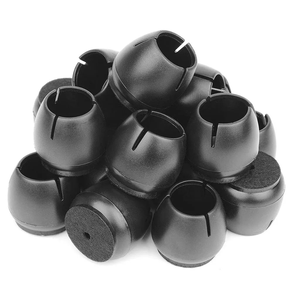 24pcs black furniture legs Feet Pad Silicon Floor Protector For Decor chair leg caps Anti-slip Table Leg wood Floor Protection