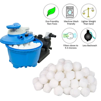 

Washable Reusable Media Filtration Alternative Cleaning Filter Balls Pool Fish Tank Pollution Sand Cultivator Feeders Automatic