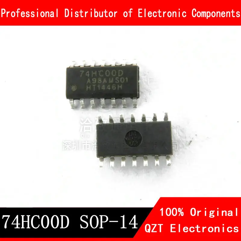 10 шт./лот 74HC00D SOP14 74HC00 SOP SN74HC00DR SN74HC00 SMD SOP-14 Новинка