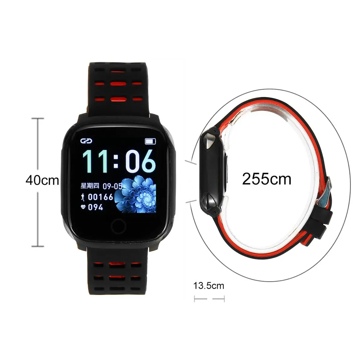 KINCO Смарт-часы браслет 1,3 ''TFT ЭКГ+ PPG кислородное кровяное давление монитор сердечного ритма умные часы водонепроницаемые наручные часы