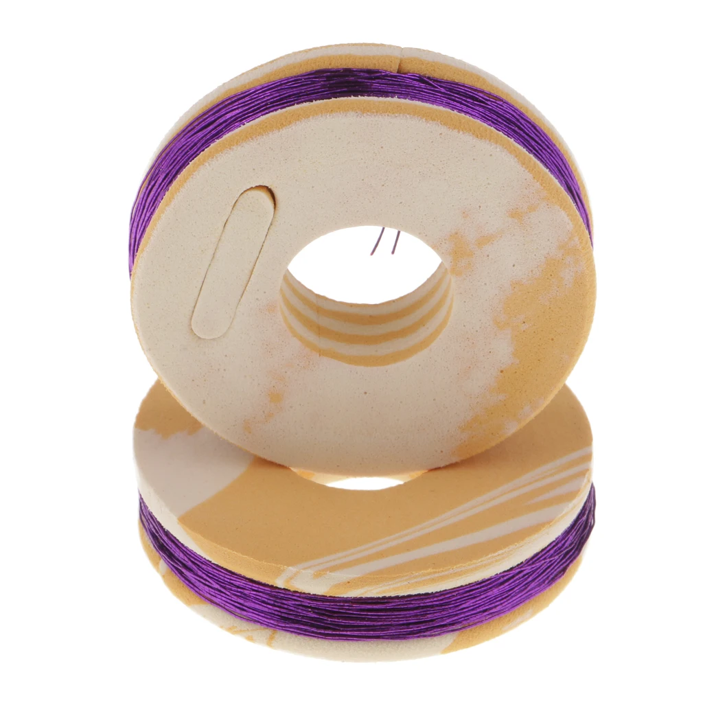 2pcs Fishing Rod Building Braid Line Fishing Rod Guide Ring Wrapping Line 