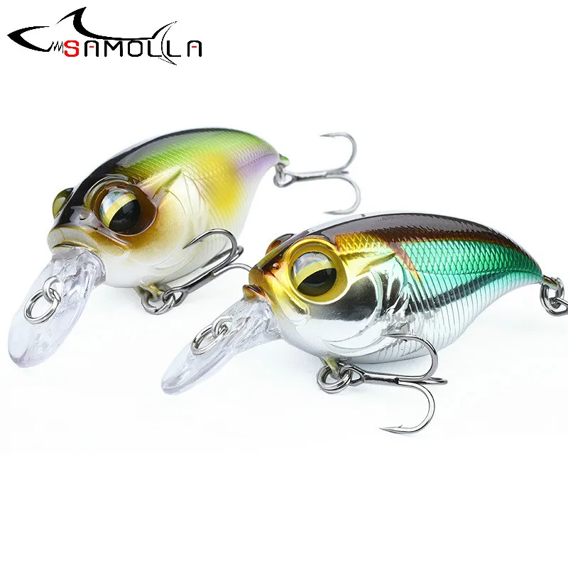 Crankbait Fishing Lure Weights 48Mm/8G Bass Fishing Bait Tackle Whopper Holographic Pesca Saltwater Lures Trolling Lure Crank