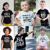Promoted To Big Brother Kids Tshirt Boys Tops Summer Short Sleeve Toddler Boy Shirt Casual Children Clothing Girls T Shirt