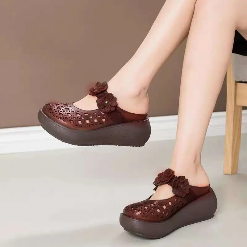 Women Platform Slippers 2021 Spring New Brand Ladies Mules Wedding Shoes Wedges Party Sandals Zapatos De Mujer Jelly Slides Cool