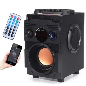

3D Surrounded Sound Speaker System Subwoofer Wireless bluetooth Speaker LED Light Display AUX USB TF FM Radio Music Player