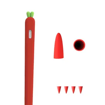 

Cute Carrot Soft Silicone Pencil Cases For iPad Tablet Touch Pen Stylus Protective Sleeve Cover Anti-lost For Apple Pencil