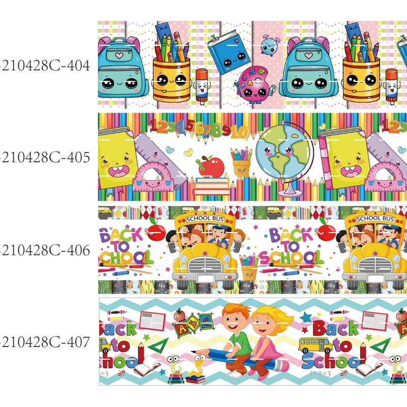 

back to school style printed grosgrain ribbon for Kids DIY 22mm 25mm 38mm
