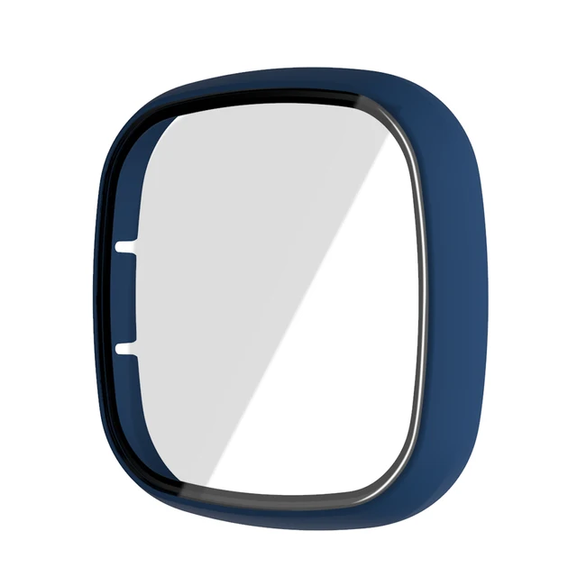 Matte Protective Case for Fitbit versa 3/Sense Cover Screen Protector Full Protective Shell for Versa 3/Sense Accessorie Midnight Blue