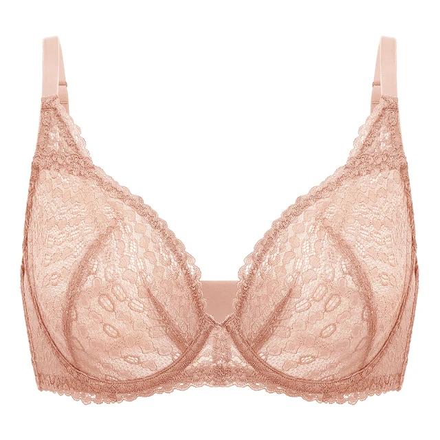 Floral Lace Bralette DOBREVA feminino acolchoado Sexy Deep V