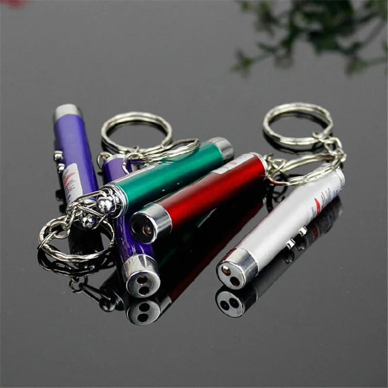 1 PCS Portable Creative Pet LED Laser Pet Cat Toy 5MW Red Dot Laser Light Toy Laser Sight 650Nm Pointer Laser Pen 2 in 1