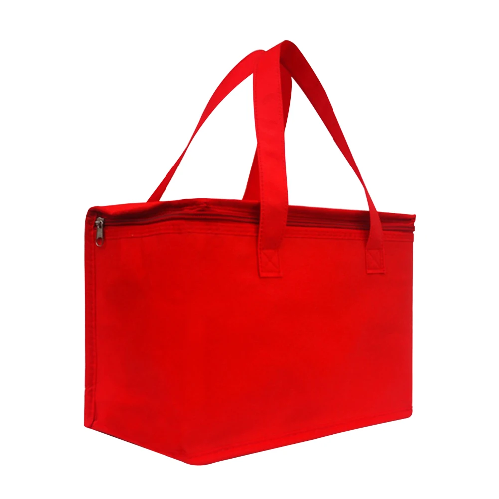 Алюминиевая фольга термальная Большая Емкость Водонепроницаемая портативная изолированная сумка для торта складная коробка для завтрака кулер упаковка для льда еда - Цвет: Red 20x23x35cm