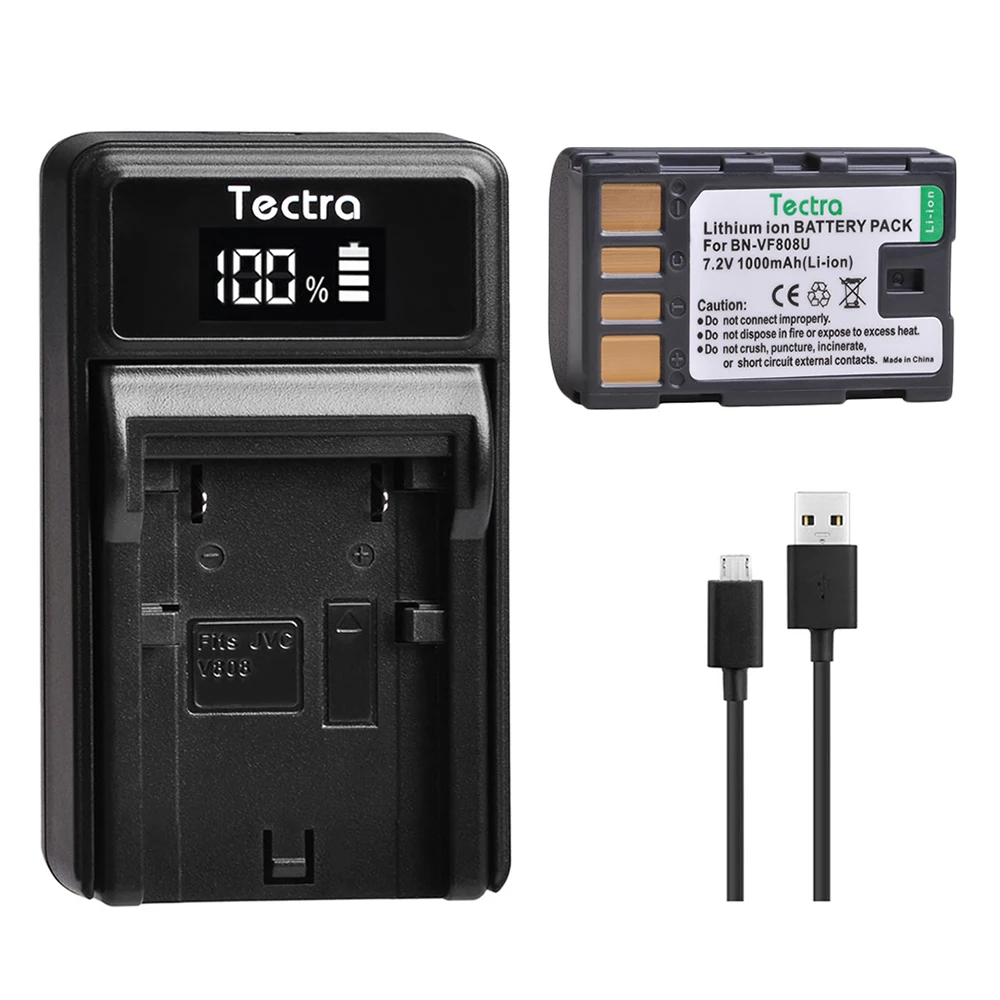 1Pcs Bn-Vf808 Bn-Vf808U Bn Vf808 Batteria + Led Usb Caricabatteria Per Jvc Gz-Hd7 Gz-Mg575 Gz-Mg555 Gr-D750 Gr-D760 Gr-D740 Gz-Mg255