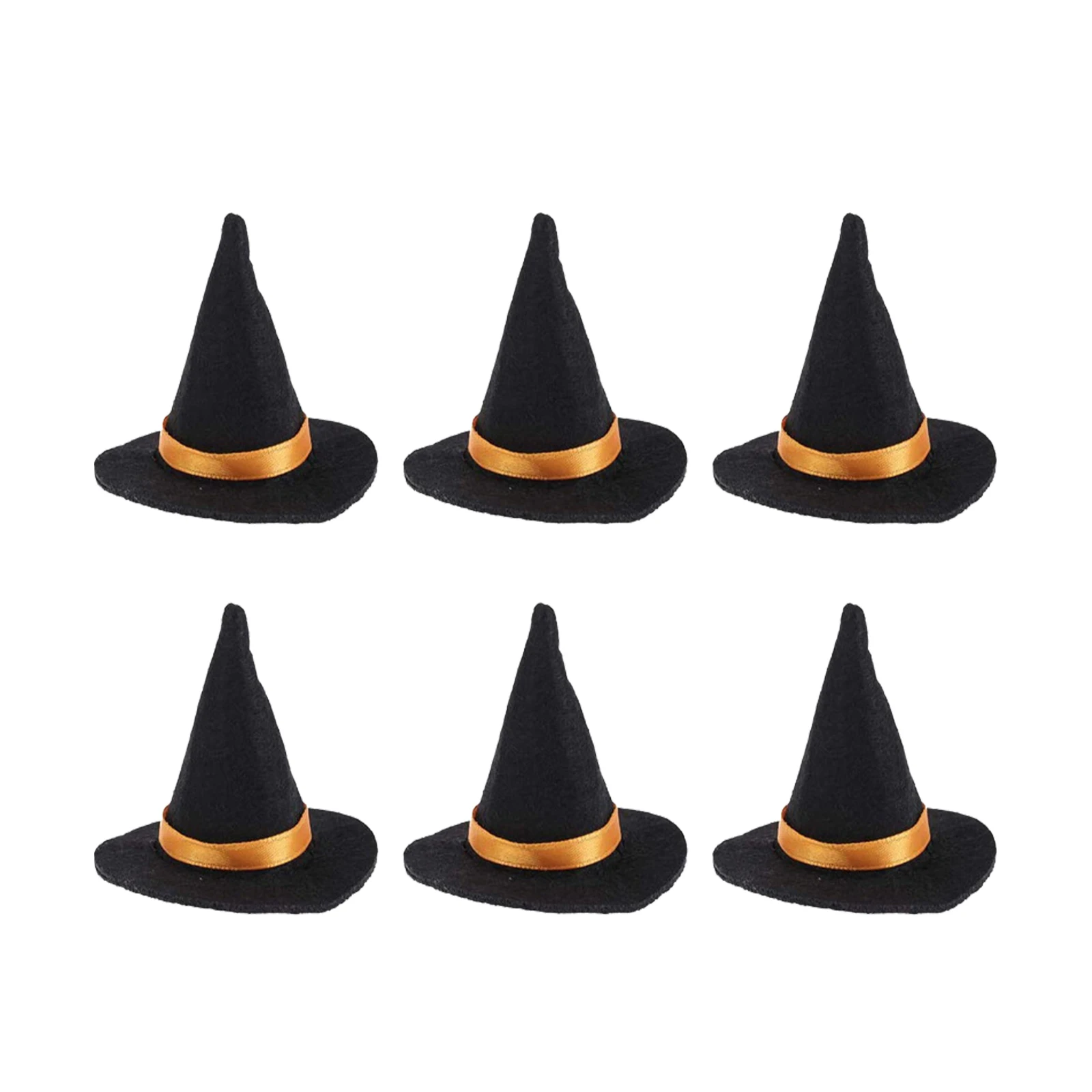 6 Pcs Mini Balck Felt Witch Hats Handmade Wine Bottle Decor For Halloween  Diy Hair Accessories Crafts Halloween Party Supplies - Party Hats -  AliExpress