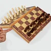 Wooden Chess Set Folding Magnetic Large Board With 34 Chess Pieces Interior for Storage Portable Travel Board Game Set For Kid ► Photo 3/6
