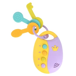 Juguete de simulación sensorial para bebé, llave de coche, Control remoto, iluminación, música, juguete para la primera infancia